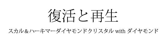 天然石 パワーストーン| ハーキマーダイヤモンド 水晶 堂本剛 KinkiKids スカル ペンダント メンズ