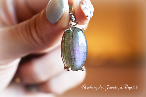 天然石 パワーストーン|ラブラドライト Labradorite シルバー ペンダント ジュエリー アーキエンジェルズ