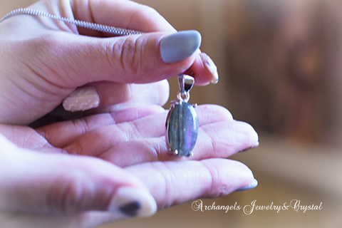 天然石 パワーストーン|ラブラドライト Labradorite シルバー ペンダント ジュエリー アーキエンジェルズ