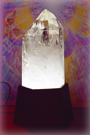 天然石 パワーストーン|水晶　ブラジル産　特大　原石　ポイント　ライト　間接照明　浄化　ランプ　LED　クリスタル　大分市