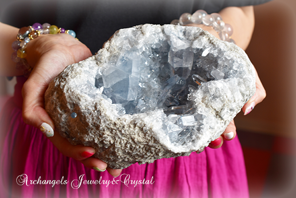 天然石 パワーストーン|セレスタイト Celestite 原石 クラスター ヒーリング 癒やし アーキエンジェルズ 大分市