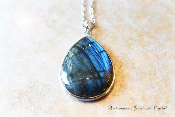 天然石 パワーストーン|ラブラドライト Labradorite シルバー Silver ペンダント アーキエンジェルズ 大分市