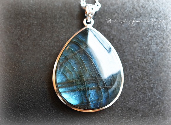 天然石 パワーストーン|ラブラドライト Labradorite シルバー Silver ペンダント アーキエンジェルズ 大分市