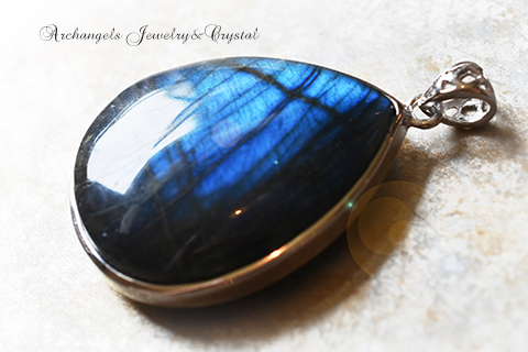 天然石 パワーストーン|ラブラドライト Labradorite シルバー Silver ペンダント アーキエンジェルズ 大分市