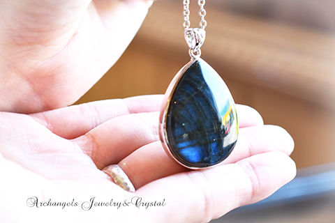 天然石 パワーストーン|ラブラドライト Labradorite シルバー Silver ペンダント アーキエンジェルズ 大分市