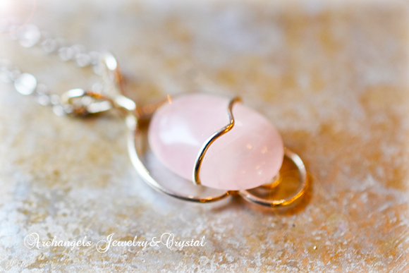天然石 パワーストーン|スターローズクォーツ Star Rose Quartz ワイヤーペンダント ペンダント アーキエンジェルズ