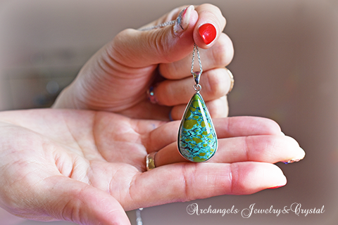 天然石 パワーストーン|ターコイズ トルコ石 turquoise 12月の誕生石 ペンダント 贈り物 プレゼント アーキエンジェルズ