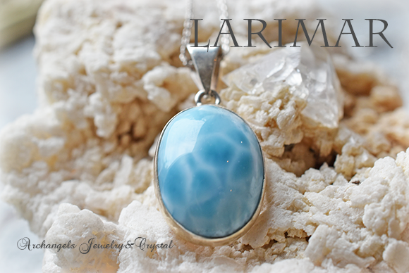 天然石 パワーストーン|ラリマー larimar ラリマール ブルー・ペクトライト シルバー ペンダント アーキエンジェルズ