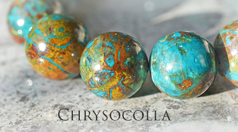天然石 パワーストーン|クリソコラ　Chrysocolla　珪孔雀石　ブレス 　パワーストーンブレスレット　アーキエンジェルズ