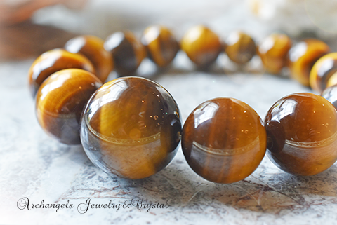 天然石 パワーストーン|タイガーアイ 虎目石 Tiger's eye 商売繁盛 金運 幸運 財運 メンズ ユニセックス ブレスレット