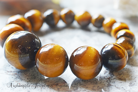 天然石 パワーストーン|タイガーアイ 虎目石 Tiger's eye 商売繁盛 金運 幸運 財運 メンズ ユニセックス ブレスレット