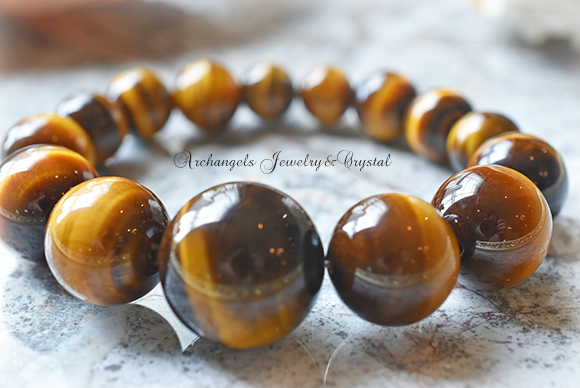 天然石 パワーストーン|タイガーアイ 虎目石 Tiger's eye 商売繁盛 金運 幸運 財運 メンズ ユニセックス ブレスレット