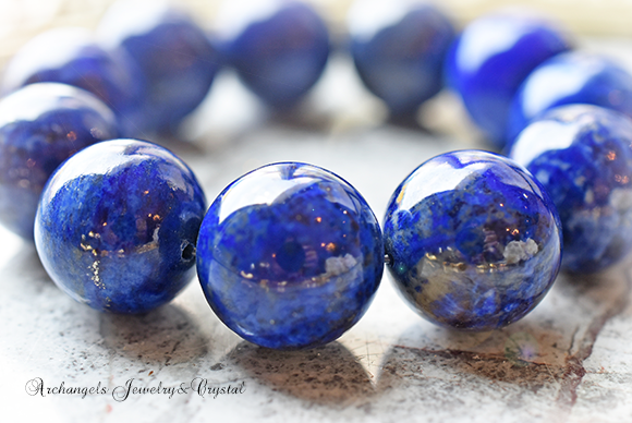 天然石 パワーストーン|ラピスラズリ lapis lazuli 瑠璃 青金石 アフガニスタン産 レア 9月の誕生石 ブレスレット