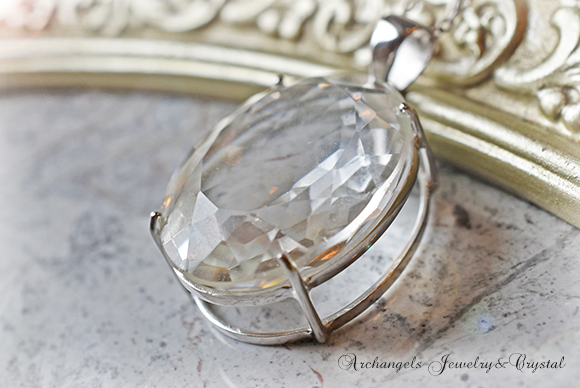 天然石 パワーストーン|クリアクォーツ 水晶 ClearQuartz ヒマラヤ産 シルバー Silver ペンダント アーキエンジェルズ