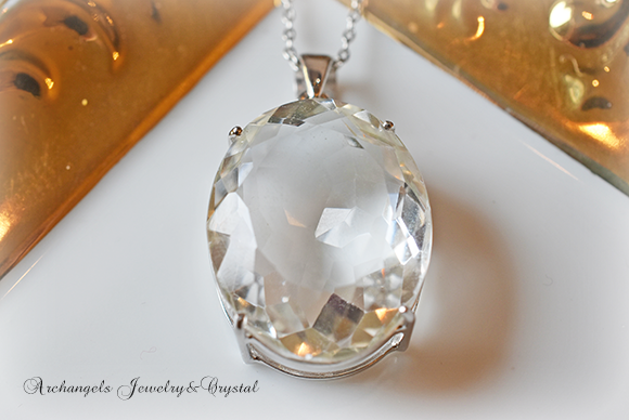天然石 パワーストーン|クリアクォーツ 水晶 ClearQuartz ヒマラヤ産 シルバー Silver ペンダント アーキエンジェルズ