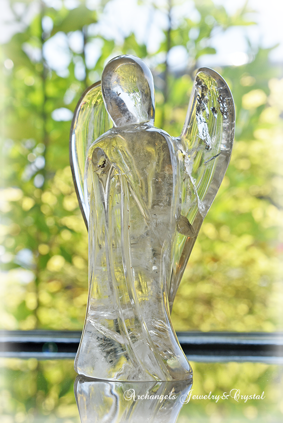 天然石 パワーストーン|水晶 クリアクォーツ エンジェル 天使 カーヴィング 彫刻 オブジェ 浄化 アーキエンジェルズ