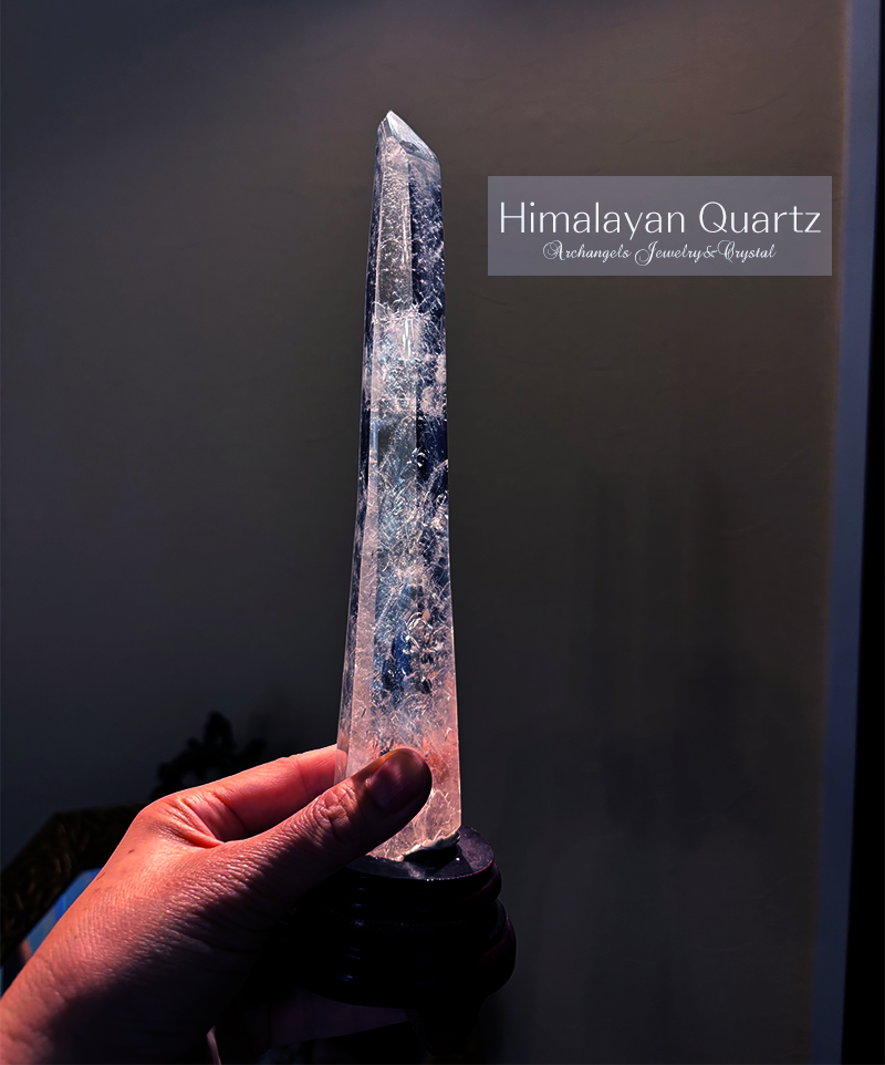 天然石 パワーストーン|エンジェルラダー・クォーツ　天使の梯子　水晶　クリアクォーツ　ヒマラヤ産ポイント　アーキエンジェルズ